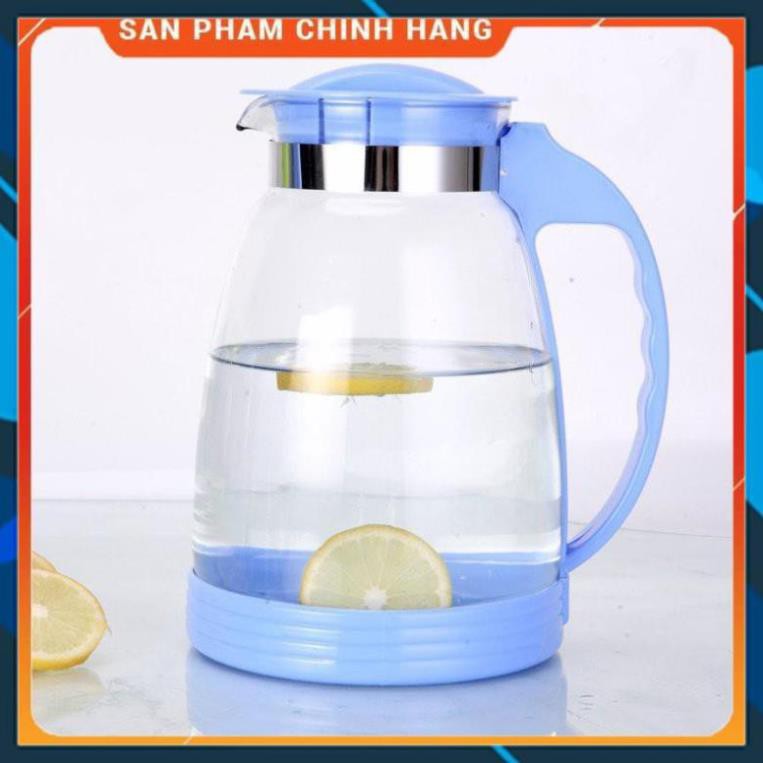 CHÍNH HÃNG -  Ấm pha trà thuỷ tinh 2600ml,bình pha trà thủy tinh ,bình ủ trà cao cấp,bình đựng nước 2600ml