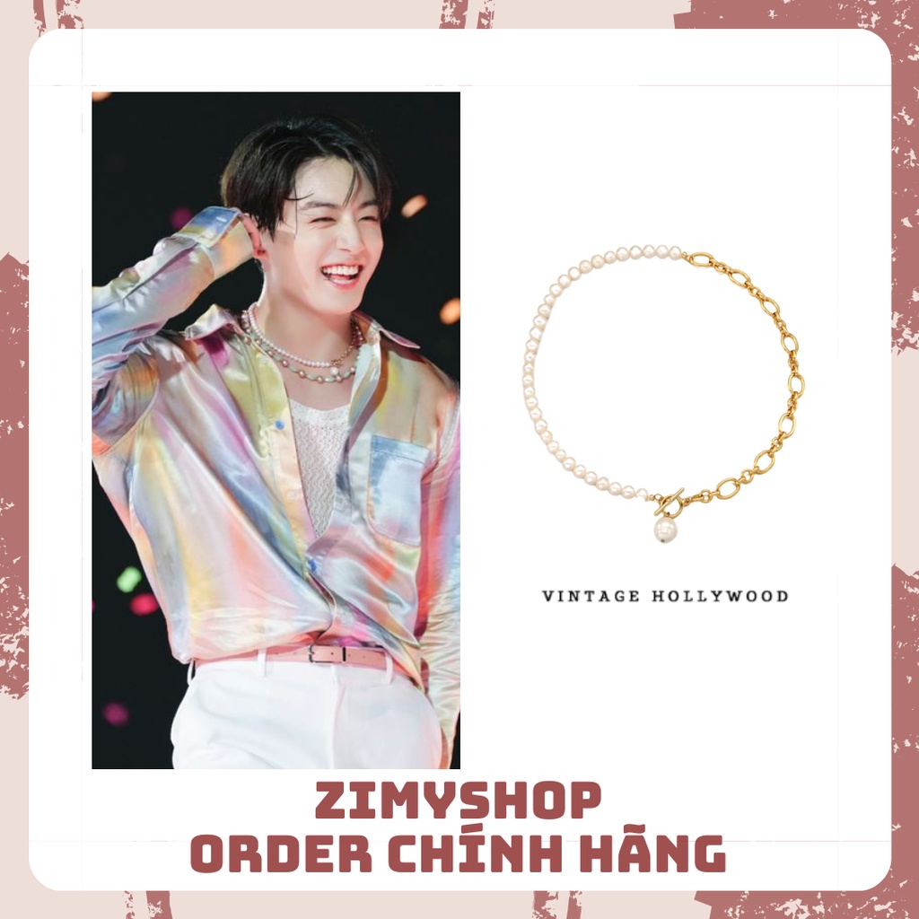CHÍNH HÃNG VÒNG CỔ VINTAGE HOLLYWOOD JUNGKOOK BTS