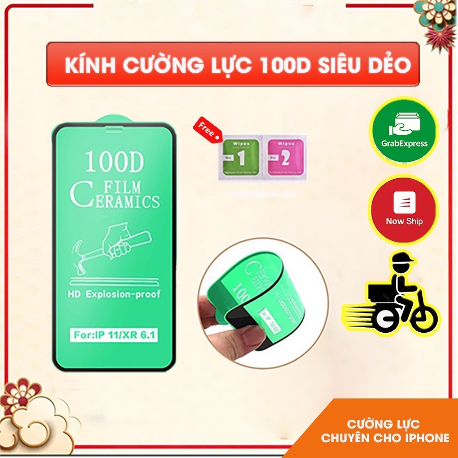 Cường Lực Dẻo Điện Thoại 100D🌵 Kính Cường Lực iPhone Dẻo Chống Vỡ - Cường Lực iPhone Full Màn