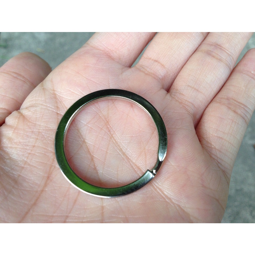 Vòng Chìa Khóa 3,2Cm Kim Loại, Thép Chìa Khóa Phẳng, Phụ Kiện Móc Khóa
