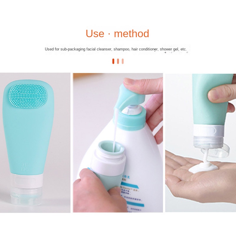 Chai Silicone Đựng Mỹ Phẩm Du Lịch Hình Cánh Quạt