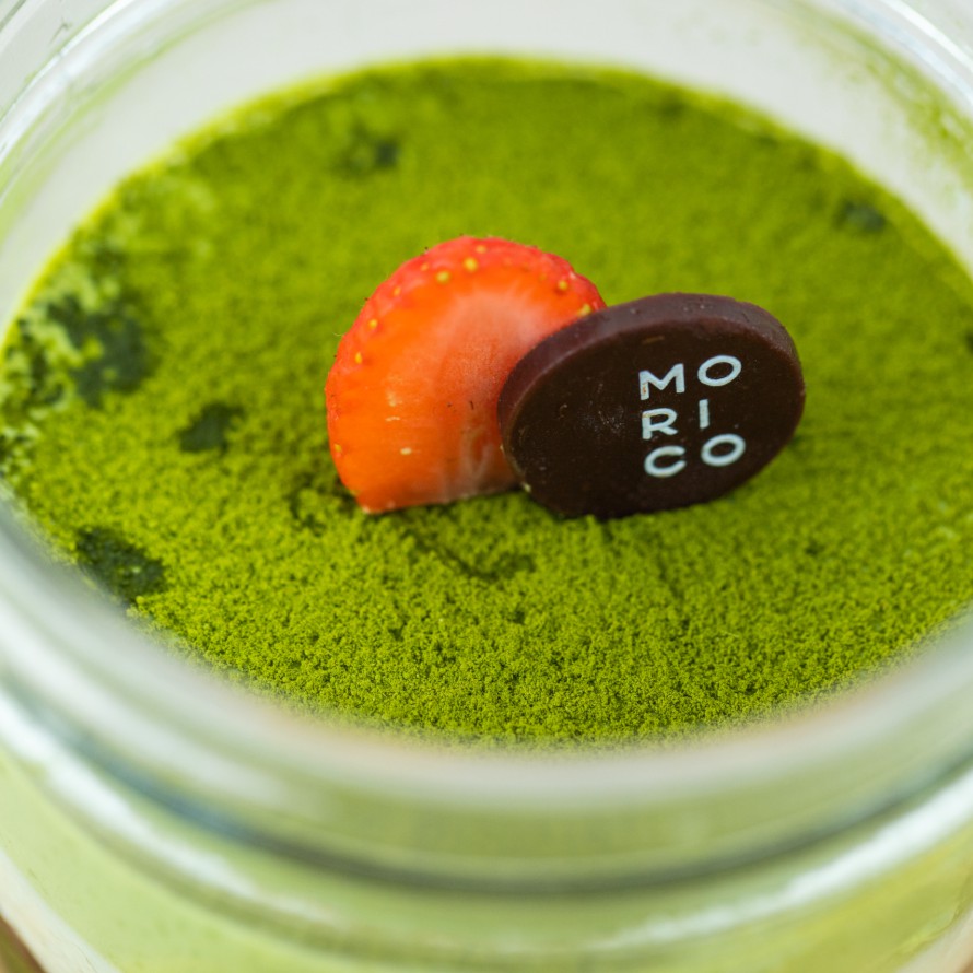 Bánh trà xanh Matcha, đậu đỏ dạng mousse