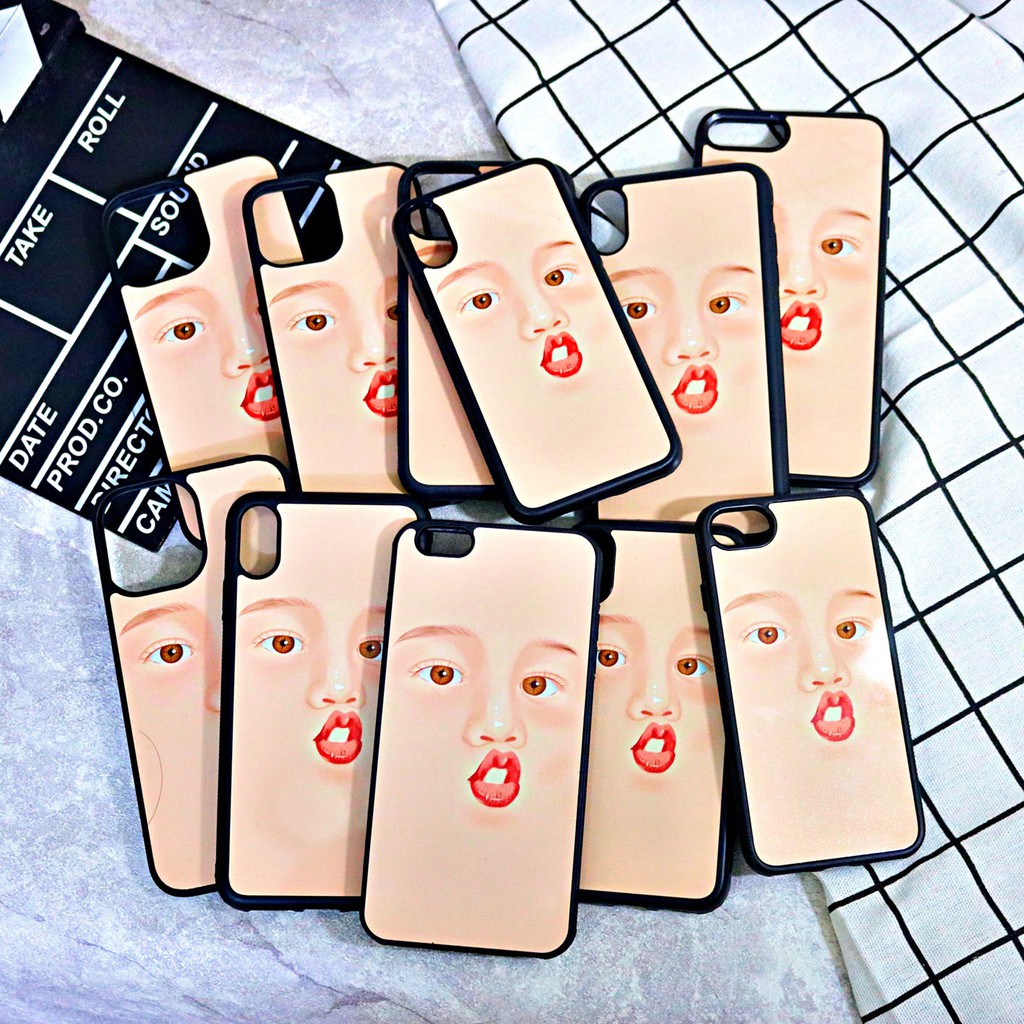 Ốp lưng iphone viền dẻo silicon TPU chống sốc biểu cảm khuôn mặt Kino Shop