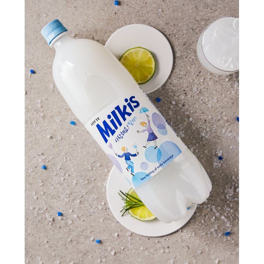 LOTTE) Nước Soda Milkis Vị Sữa - 롯데]) 밀키스 1.5L