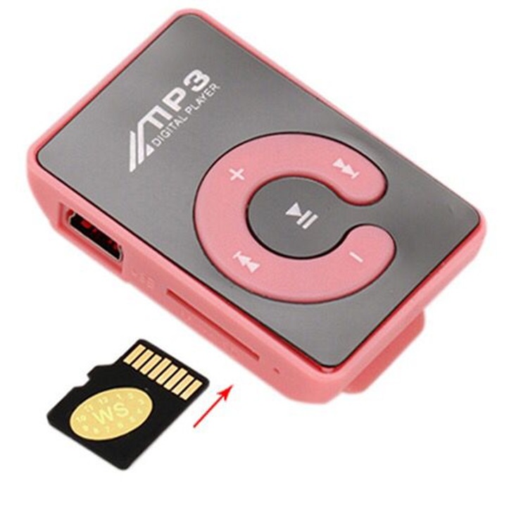 Máy Nghe Nhạc Mp3 Mini Có Kẹp Giữ Gương