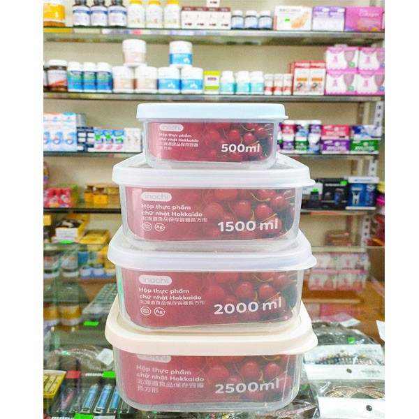 [ Giảm 20k Đơn 150k Bộ 6 size] Hộp Đựng Thực Phẩm Nhựa Chữ Nhật Hokkaido Cao Cấp INOCHI | BigBuy360 - bigbuy360.vn