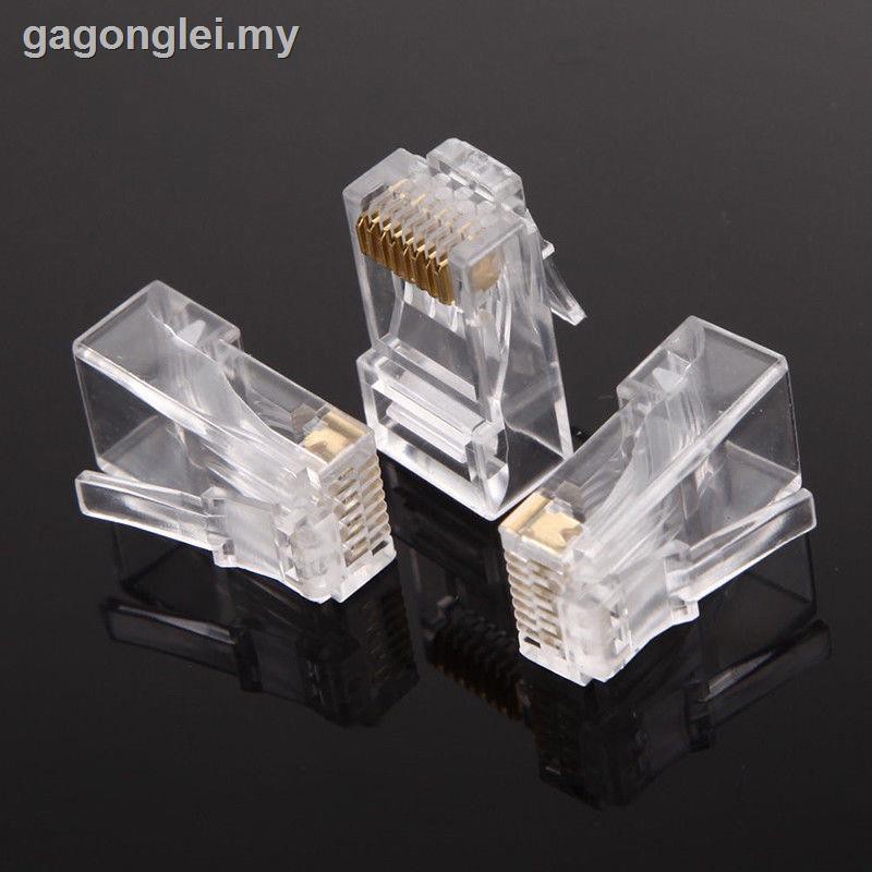 100 Đầu Nối Dây Cáp Mạng Cat6 Ez Rj45 | BigBuy360 - bigbuy360.vn