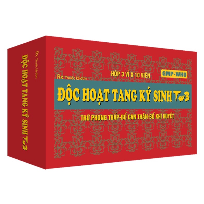 ĐỘC HOẠT TANG KÍ SINH TW3 (ký sinh) (đau Thần kinh tọa, đau vai gáy. Viem khớp, thoái hóa khớp
