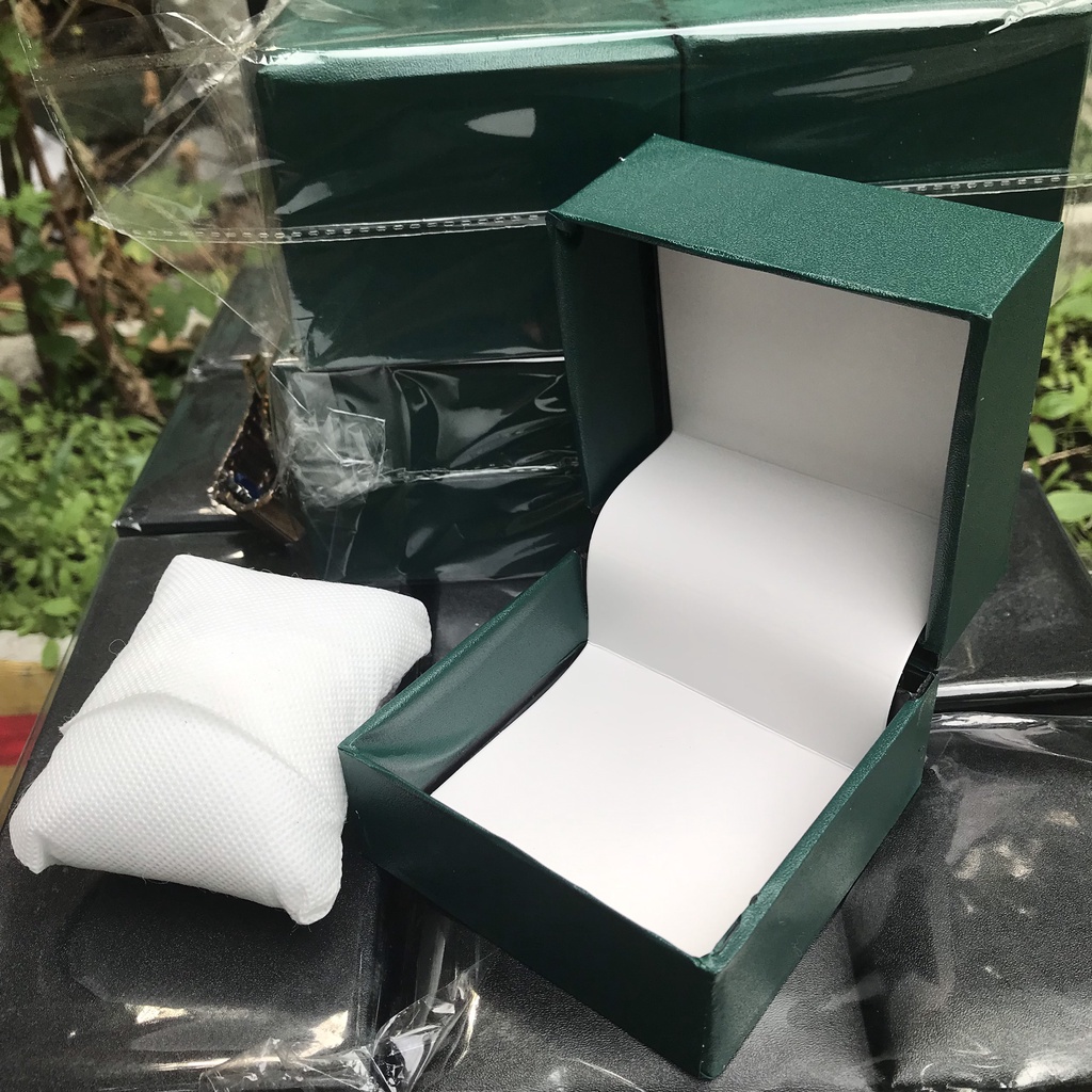 Hộp đồng hồ đơn nam nữ màu xanh ngọc giả da, hộp cho đồng hồ Rado nam nữa