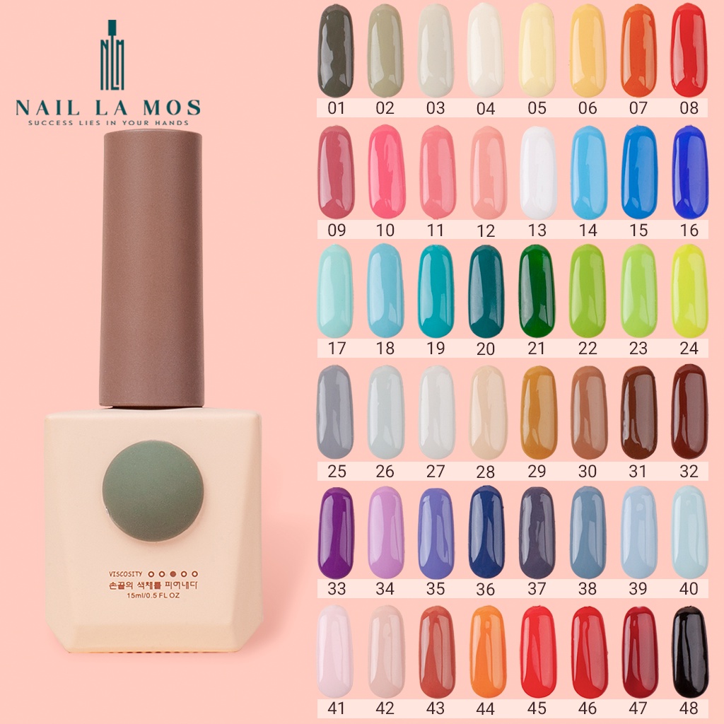 Set sơn gel Onuogel chính hãng 48 màu chất đậm đặc, phong cách Hàn Quốc, tặng kèm bảng màu mica