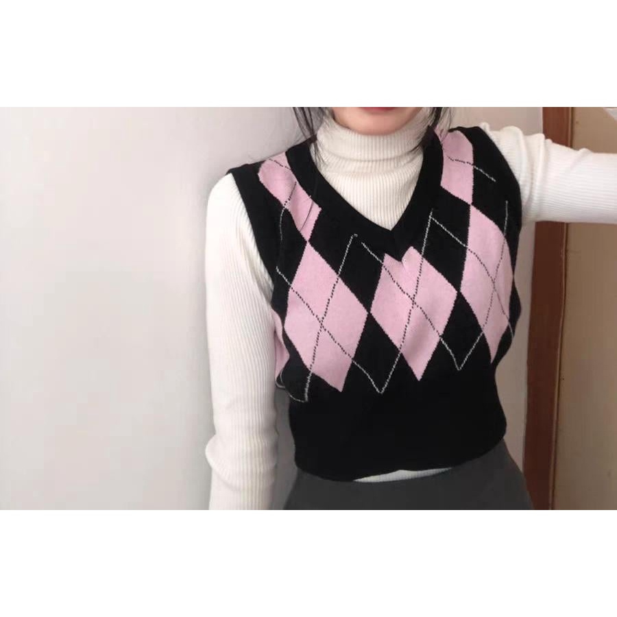 Áo gile croptop ô quả trám Rosé Rose hot trend 2021