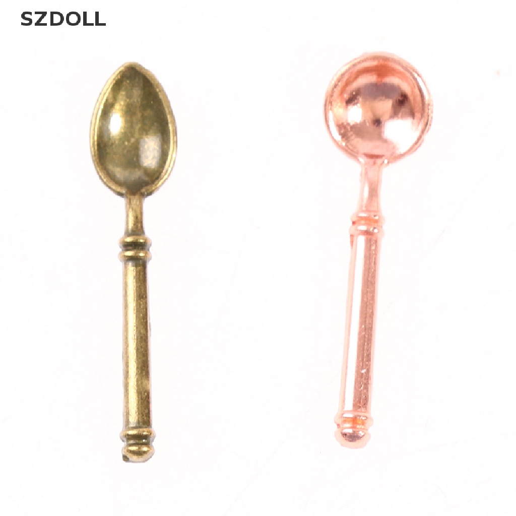 Bộ 9 mô hình dụng cụ ăn phong cách vintage trang trí nhà búp bê cho trẻ em vui chơi