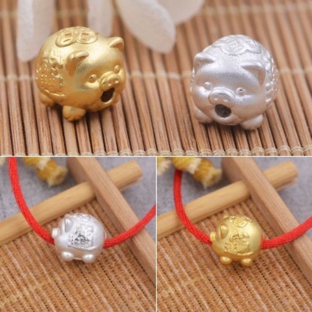 Charm heo bạc size mini -Minh Tâm Jewelry