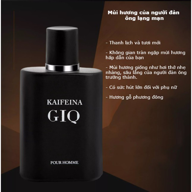 Nước hoa nam chính hãng KAFINA mùi hương ngọt ngào quyến rũ, thơm lâu dịu nhẹ, dạng xịt giữ mùi lâu, kèm hộp 50ml DNP011