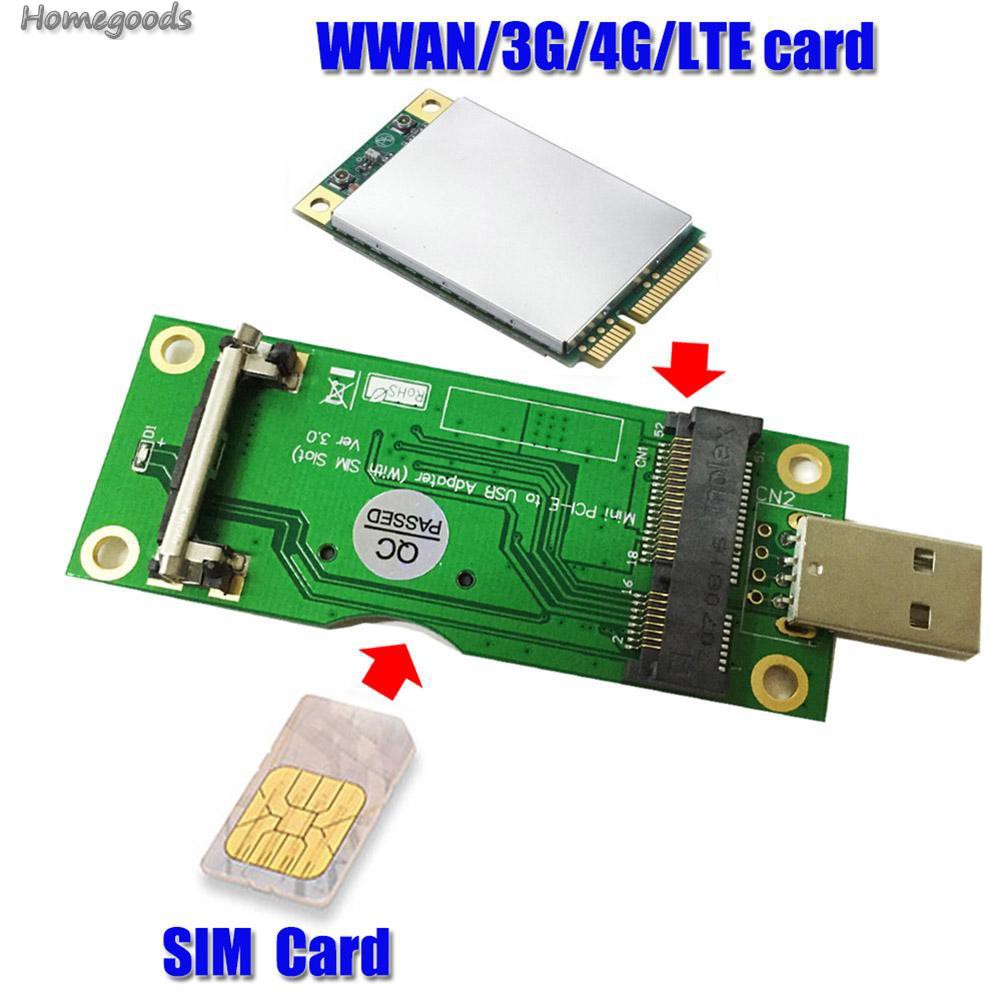 Good-Mini Pci-E To Usb Adapter Với Sim 8pin Card Slot For Wwan / Lte Module