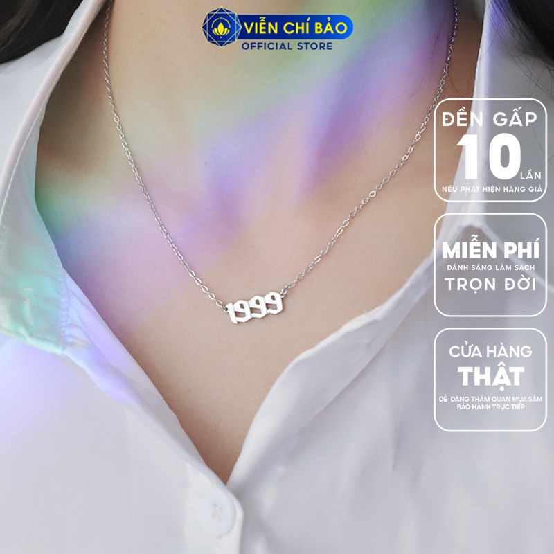 Dây chuyền bạc nữ theo năm sinh chất liệu bạc 925 thời trang phụ kiện trang sức nữ Viễn Chí Bảo D400814