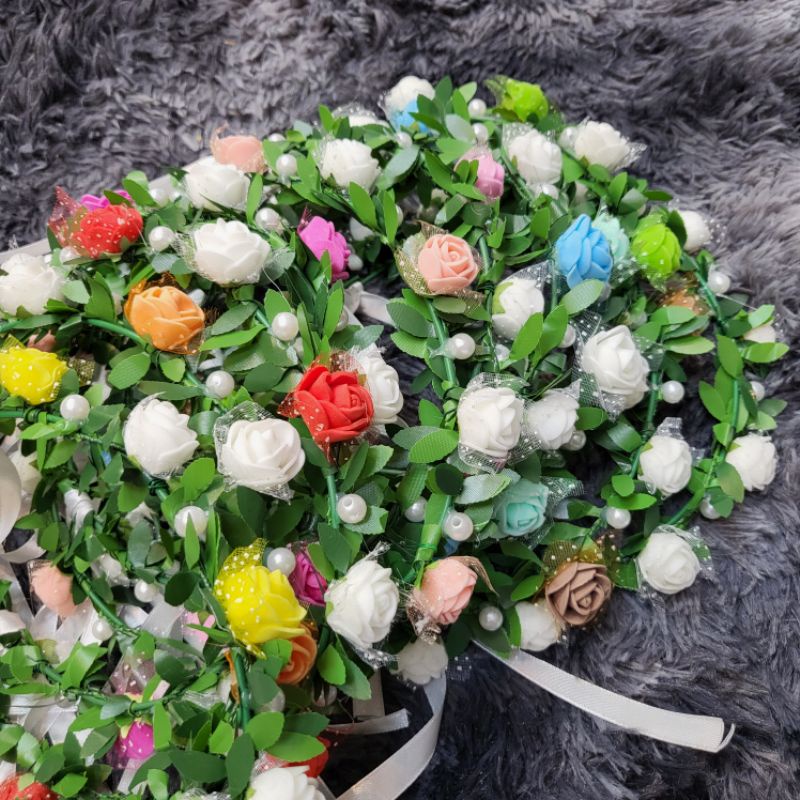 [ GIÁ SIÊU RẺ ] VÒNG HOA ĐỘI ĐẦU KỈ YẾU BẢN NHỎ ĐÍNH NGỌC