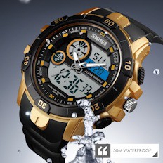 Đồng Hồ Nam Điện Tử Thể Thao Pin Nhật, Kháng Nước SKMEI - 1428GD - Hàng Chính Hãng