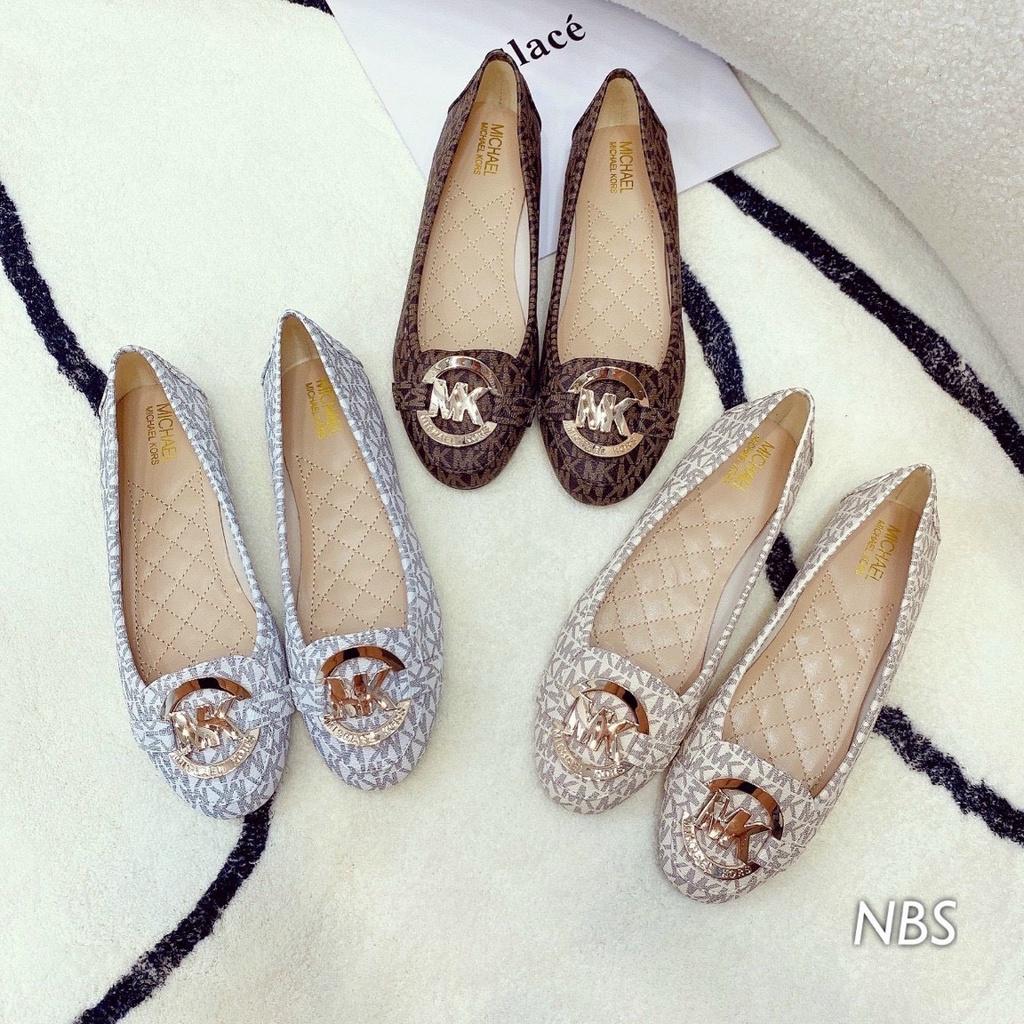 Giày Búp Bê Mũi Tròn Khóa MK Sành Điệu Cao Cấp Siêu Êm