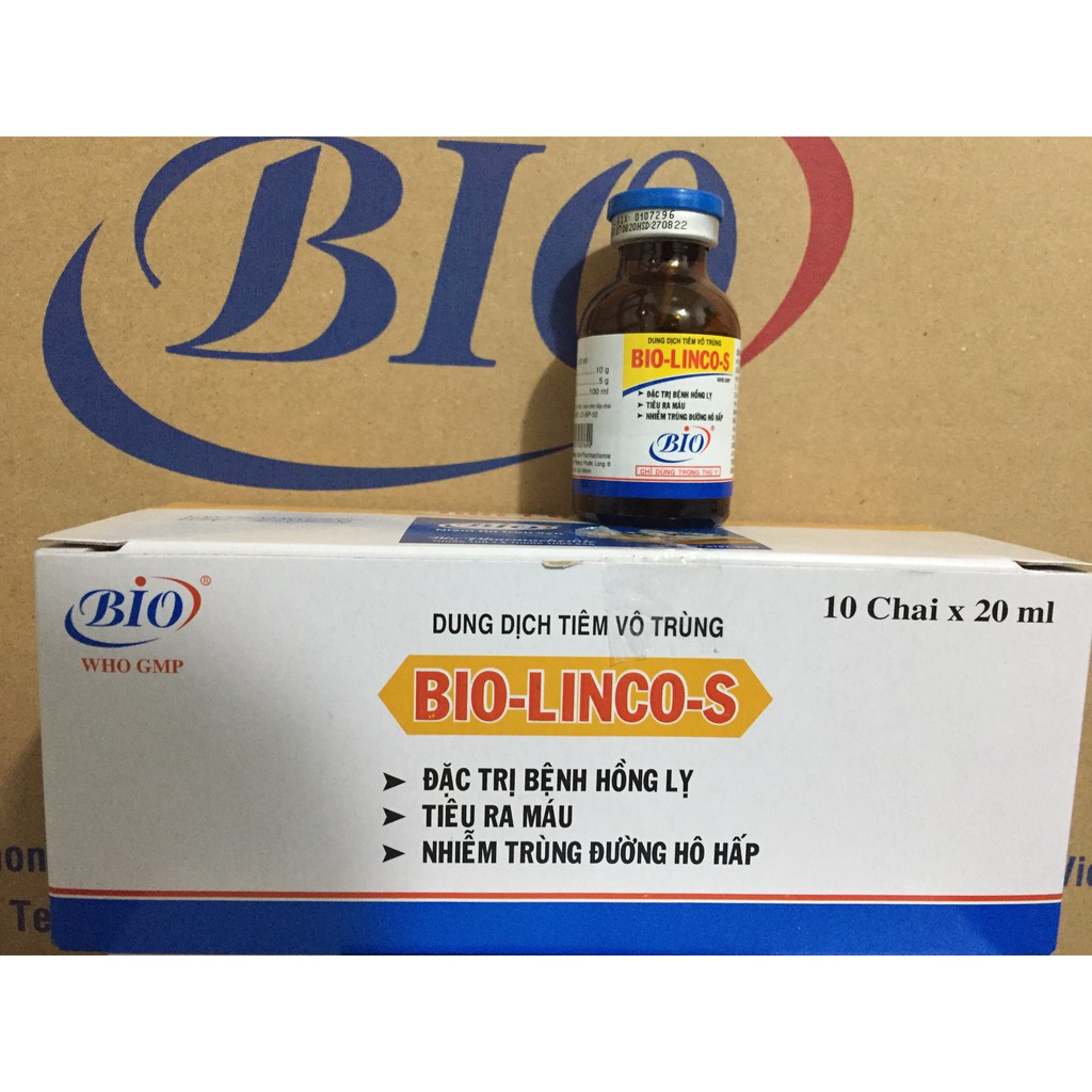 BIO-LINCO S Chai 20ml. Chó, mèo, gà nhiễm trùng hô hấp CRD, tiêu chảy