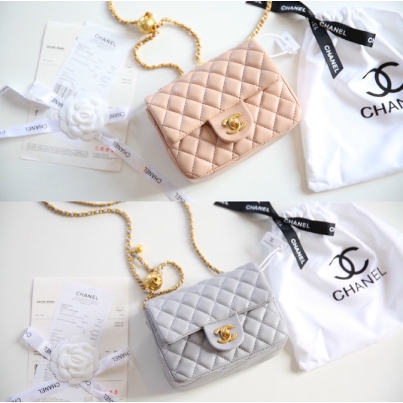 Túi chanell mini quả cầu size17cm fullbox