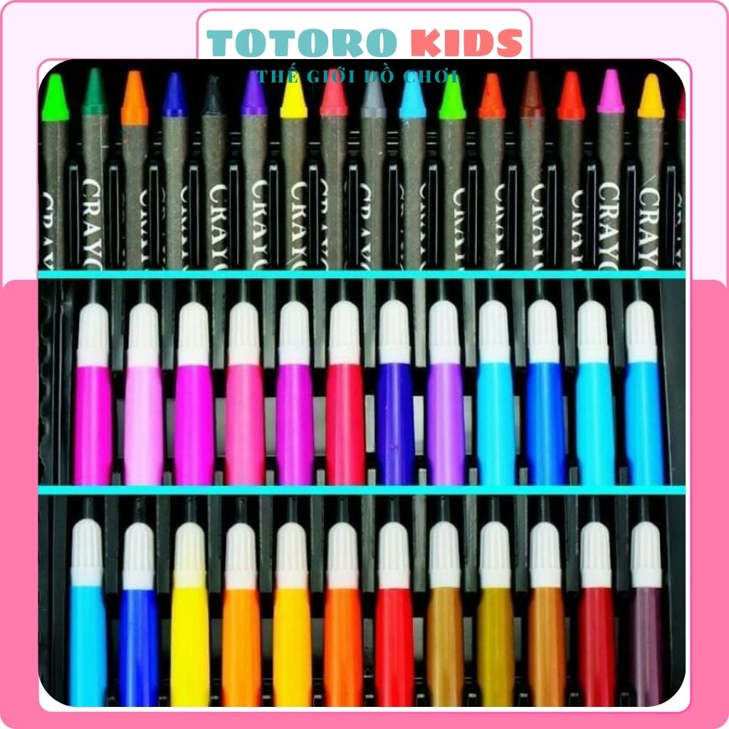 Bộ hộp bút tô màu 150 chi tiết cho bé gái trai thỏa sức sáng tạo