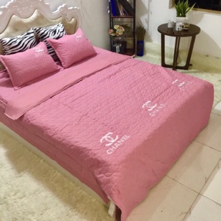 [GIÁ HỦY DIỆT] Bộ Chăn Ga Gối Đũi Chần Bông 5 Món- Ga Phủ