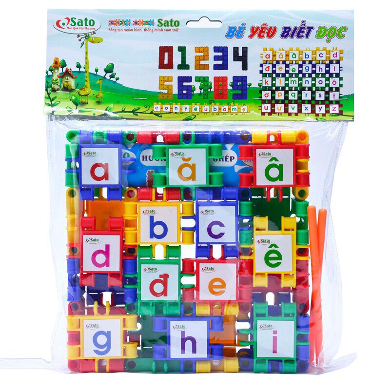 Bộ Đồ Chơi Xếp Hình Bé Yêu Biết Đọc Giúp Bé Học Chữ Cái
