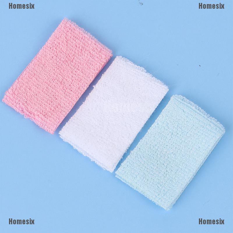 [HoMSI] 3Pcs 1/12 Dollhouse Miniature Accessories Mini Bathroom Hand Towel Model Toys SUU