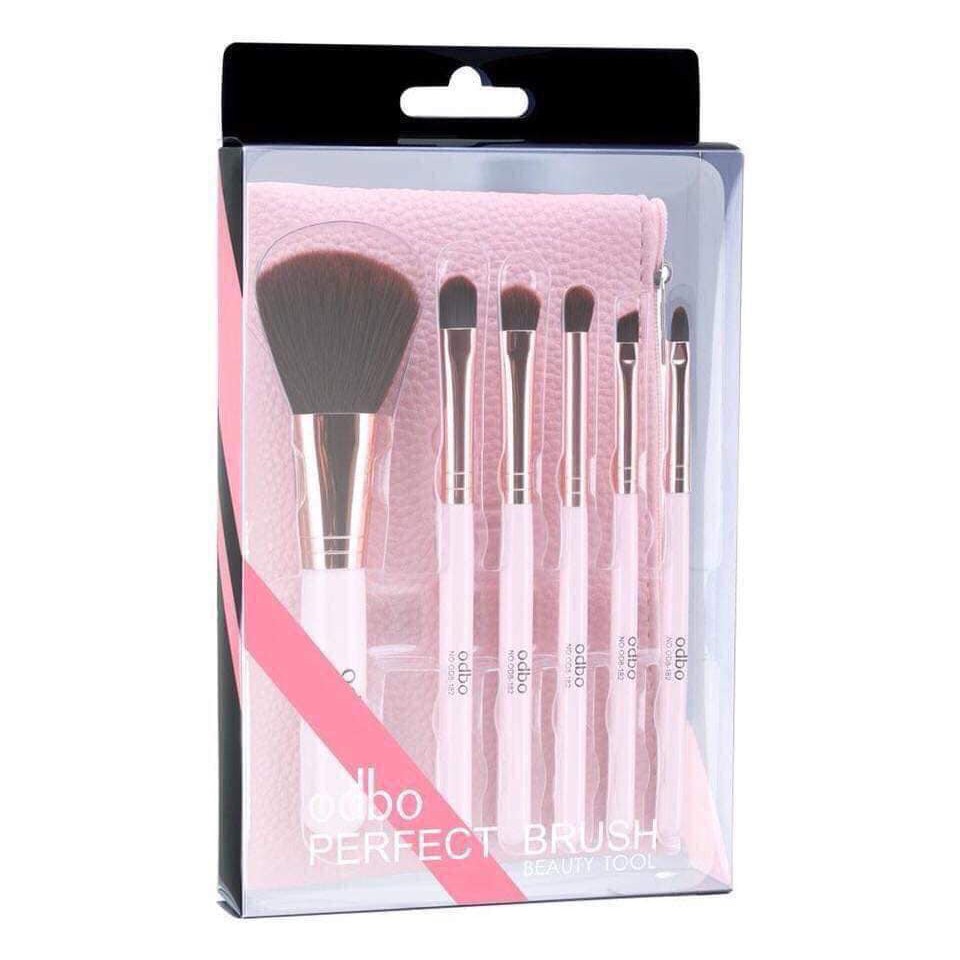 BỘ CỌ TRANG ĐIỂM 6 MÓN ODBO PERFECT BRUSH THÁI LAN CAO CẤP - TẶNG KÈM TÚI - 3390