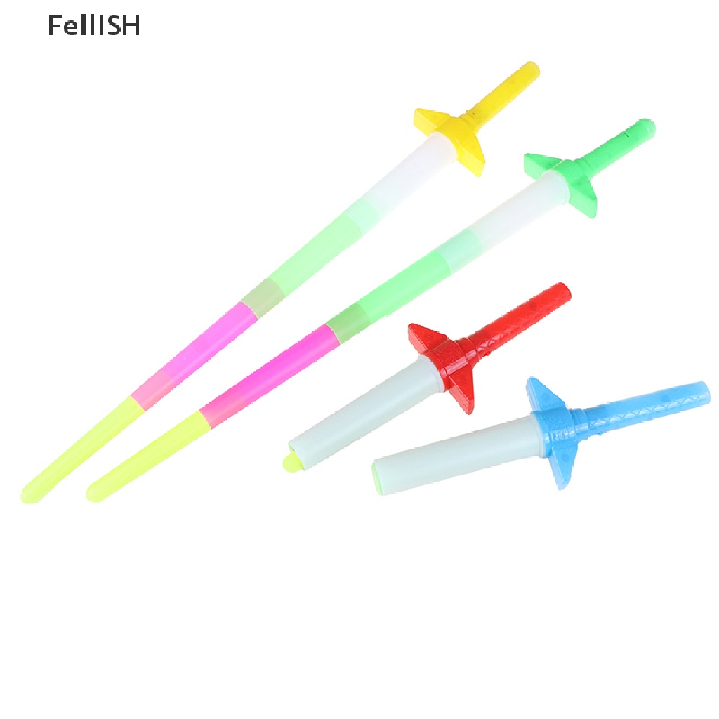 [Felli] 1 PC LED Glow Stick 4 Section Extendable LED Glow Sword Kids Toy Flashing Stick  439br