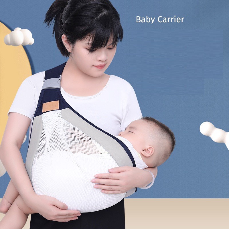 Địu trẻ em, Địu sơ sinh nhiều tư thế vải lưới mềm mát gọn nhẹ dễ dàng sử dụng