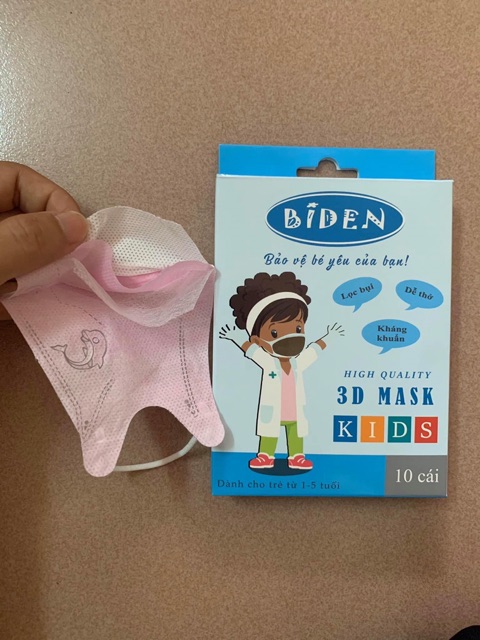Khẩu trang cho bé Biden ( hộp 10 cái )