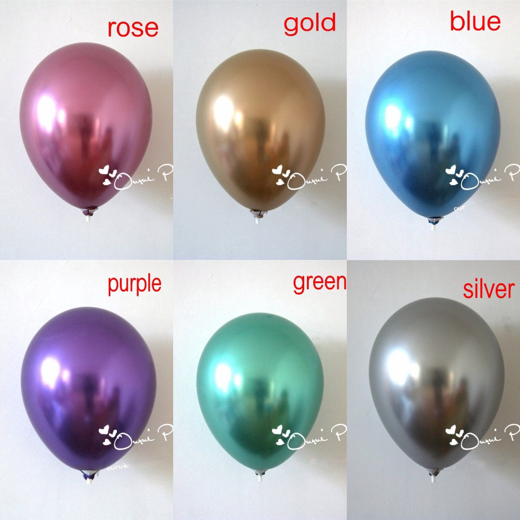 Set 5 bong bóng lấp lánh 12 inch dùng để trang trí tiệc cưới/sinh nhật