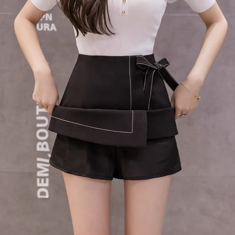 Chân váy chữ A trơn chỉ nổi đính nơ Zin99store, chân váy công sở lưng cao cá tính siêu đẹp | BigBuy360 - bigbuy360.vn