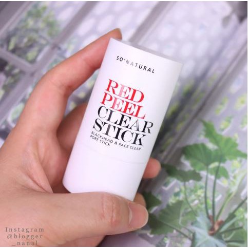 Thanh Lăn Hỗ Trợ Giảm Mụn Đậu Đen, Điều Tiết Bã Nhờn So' Natural Red Peel Clear Stick 23g