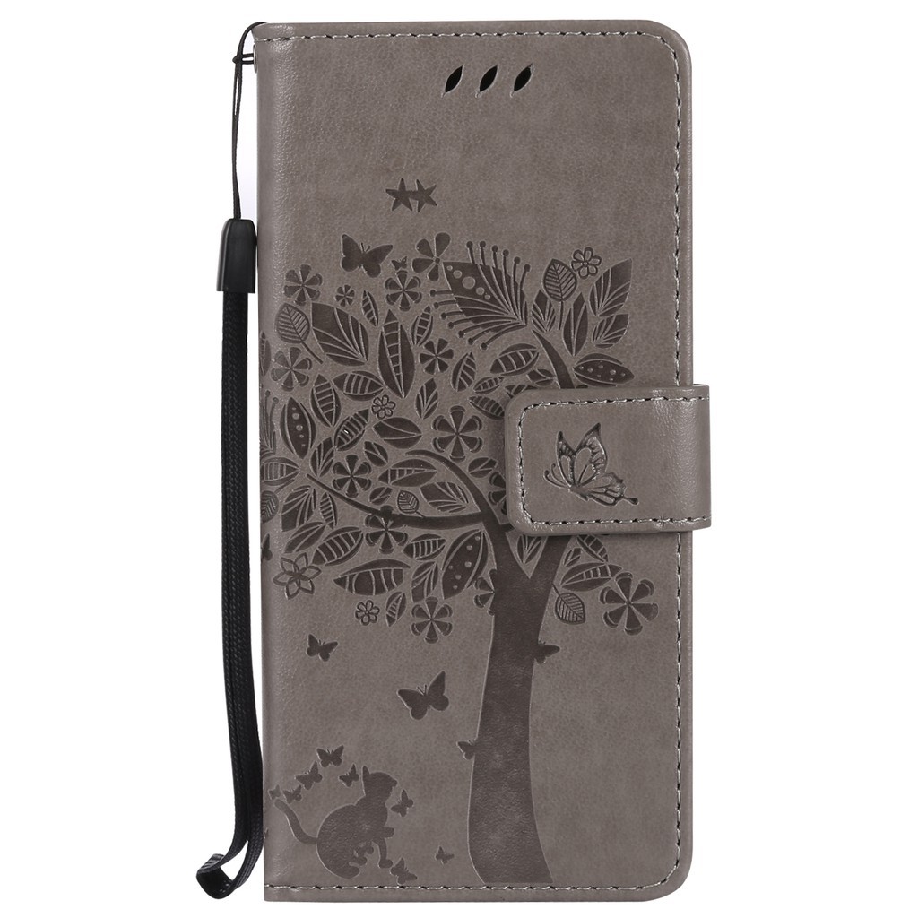 Bao da điện thoại có đế đỡ gấp và ngăn để thẻ họa tiết họa tiết nổi cho Samsung Galaxy S8/S8 Plus