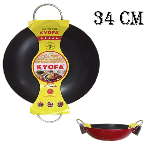 Chảo chống dính 2 quai công nghệ Hàn Quốc Kyofa 34cm (sơn tĩnh điện chịu nhiệt tốt)