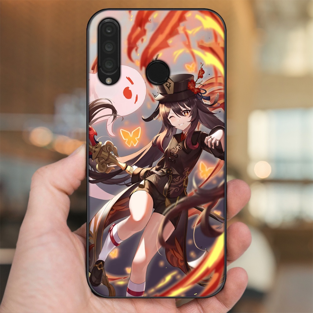 Ốp lưng Huawei P30 Lite, Nova 4e viền đen in hình Hutao Genshin Impact