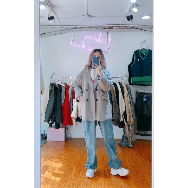 [Mã WABRHI5 giảm 15% đơn 599K] Áo khoác dạ trơn Minion Clothing form rộng, blazer phong cách Streetwear Ulzzang A2913