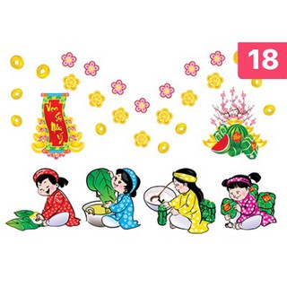 Decal trang trí tết MS18-24