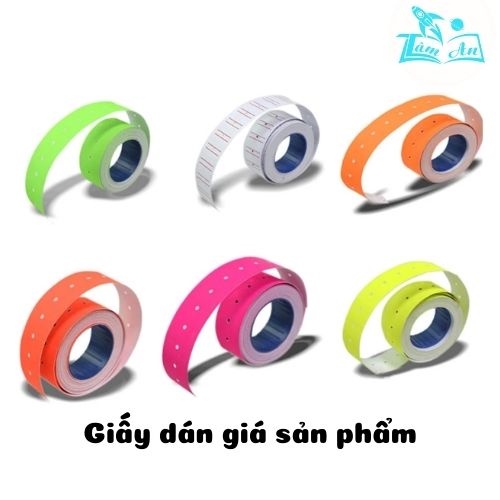 Giấy bắn giá/ Giấy ghi giá sản phẩm [màu trắng, xanh, cam]