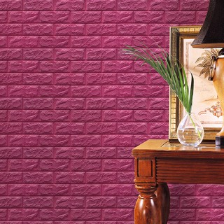 Xốp đá LOẠI 1 dán tường màu tím BINBIN XD08 (Kích thước: 77x70cm)
