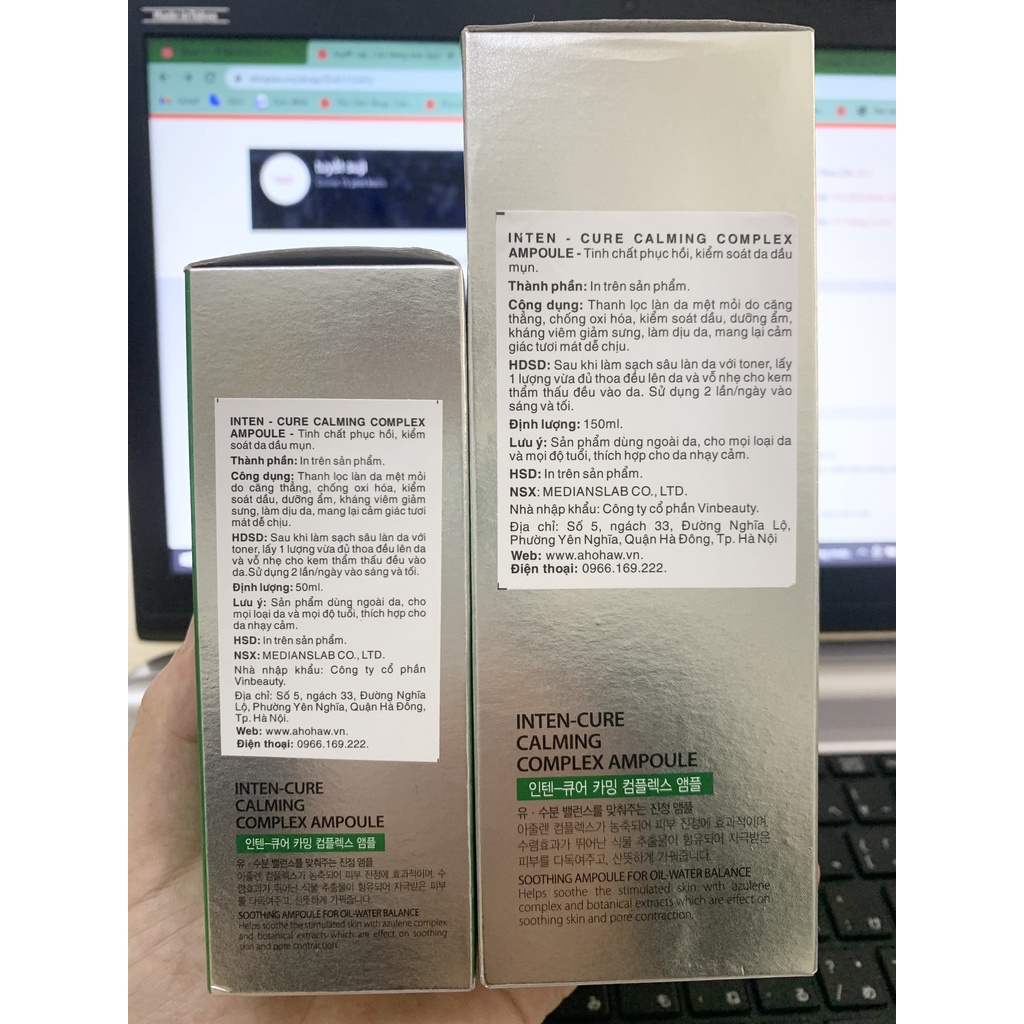 Tinh Chất Dưỡng Ẩm Ngăn Ngừa Mụn Ahohaw After Solution Inten Cure Calming