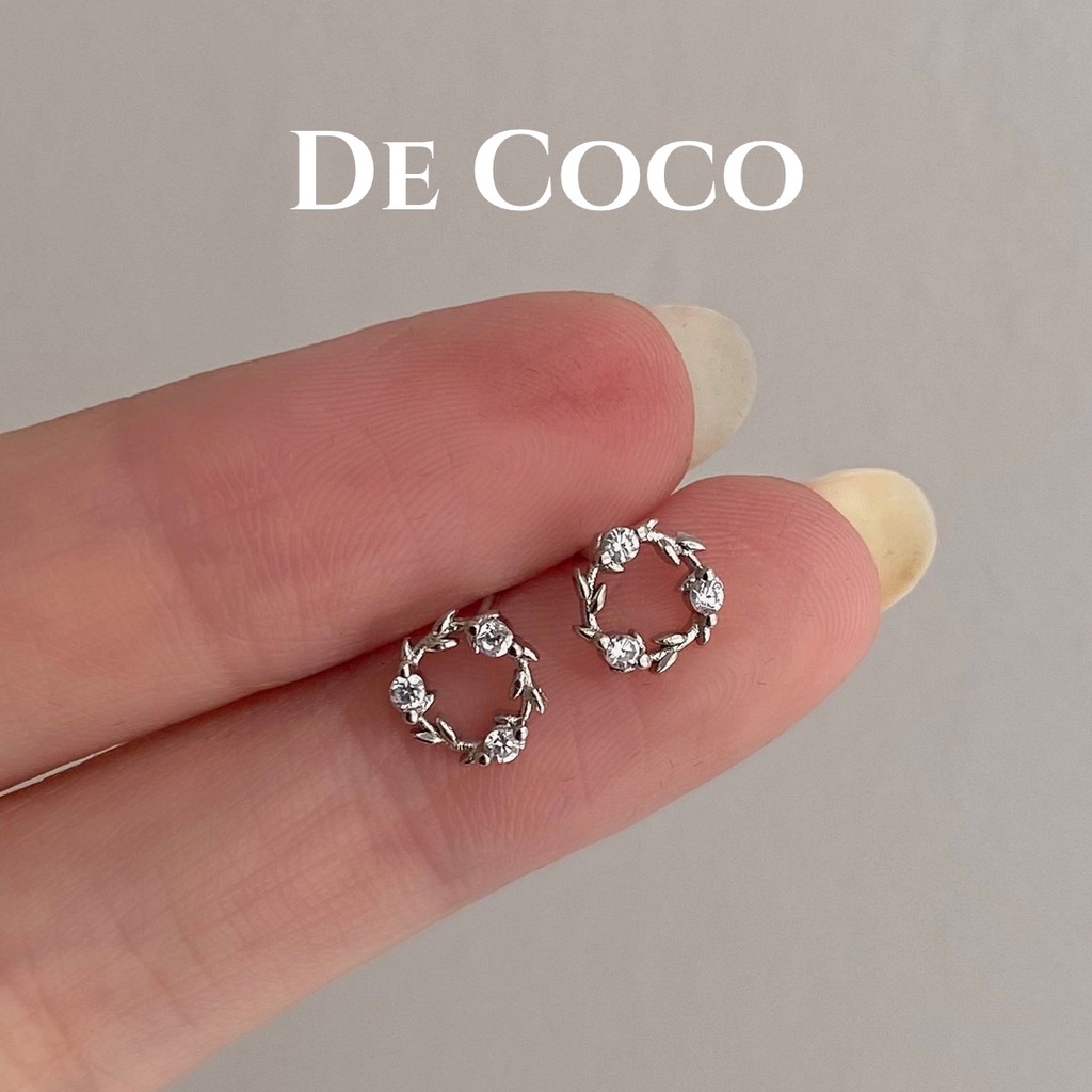 Bông tai khuyên tai vòng tròn Hàn Quốc De Coco