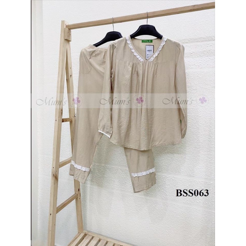 ĐỒ BỘ BẦU VÀ SAU SINH FREESHIPBSS063 Bộ đũi nude dài bèo trắng