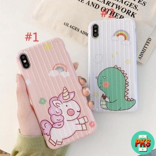 Ốp lưng kì lân dễ thương - ốp iphone dẻo nổi sọc 3d