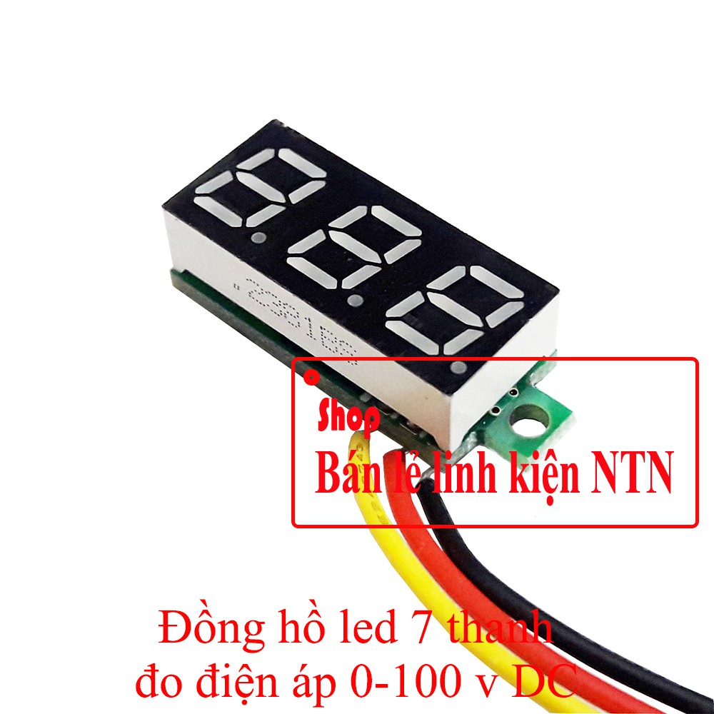 Vôn Kế Kỹ Thuật Số 0.28 Inch DC 0-100V 12V