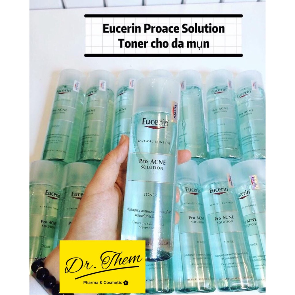 ✅[CHÍNH HÃNG] Toner Eucerin Pro Acne Solution Toner cho Da Mụn - Nước Hoa Hồng Eucerin Proacne Cân Bằng Da Dầu Mụn 200ml