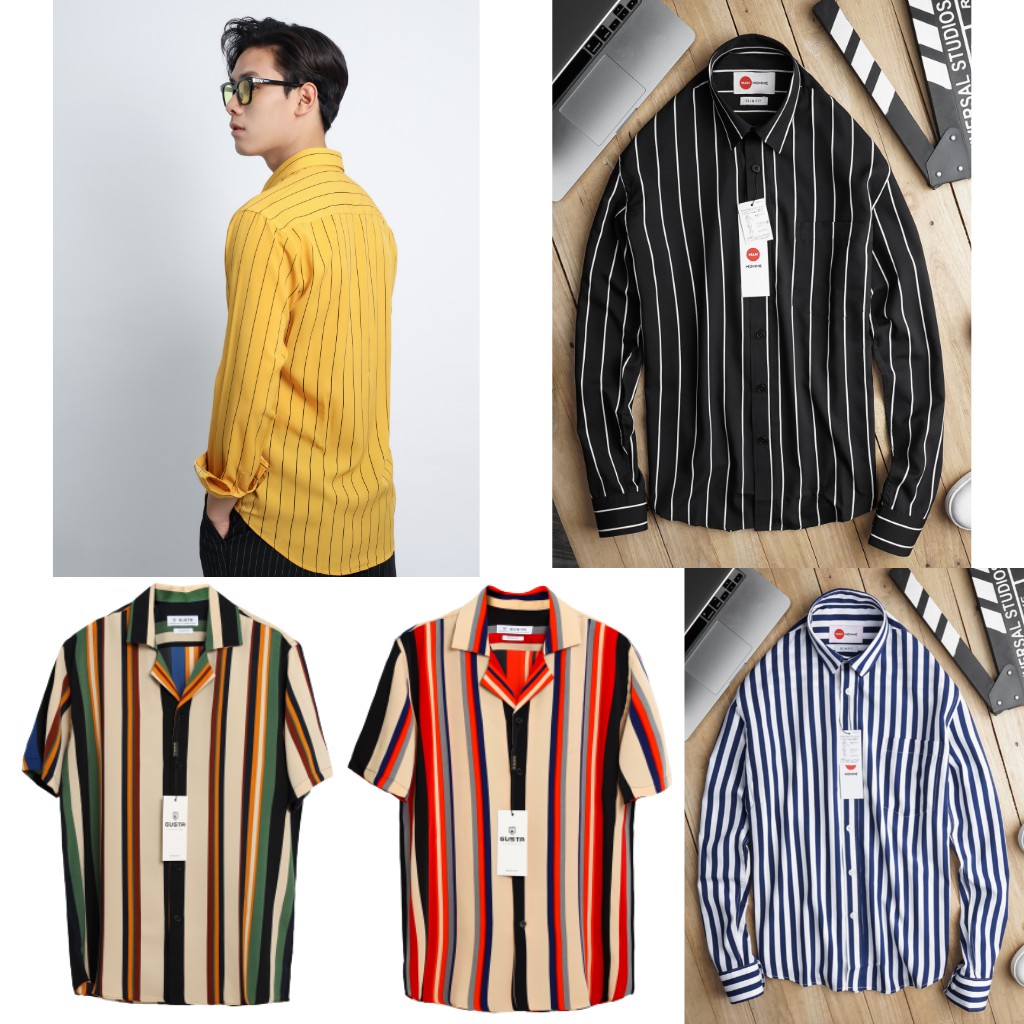 Áo Sơ Mi Nam Đẹp Kẻ Sọc Tay Dài ,Áo Sơ Mi Nam Hàn Quốc Cao Cấp Trẻ Trung Siêu Mát Không Nhăn- SM1 - GUSTA | BigBuy360 - bigbuy360.vn